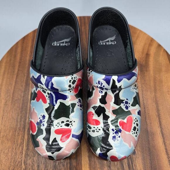 Dansko Shoes Women's 6.5 36 Multicolor Patent Leather Professional Work Clogs - Picture 6 of 7